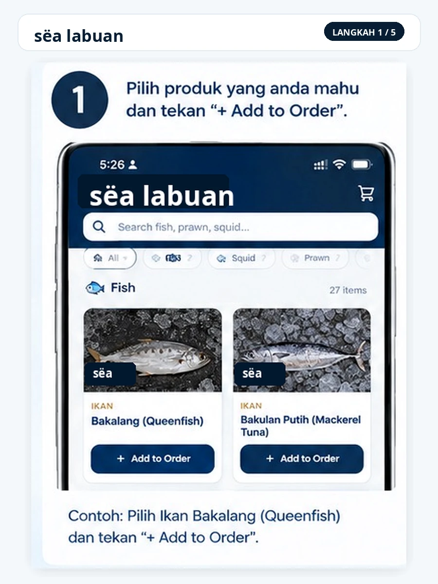 Step 1: choose a product and add it to the order