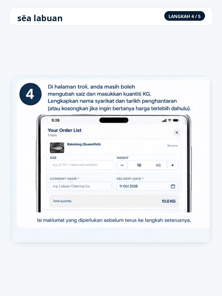 Step 4: review your order and company details